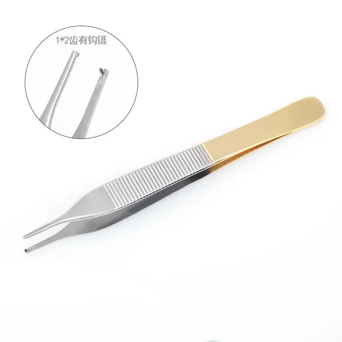 Équipement d'ophtalmologie, chirurgie plastique, pincettes médicales pour gelée, outils de beauté à Double paupière, dents et crochets
