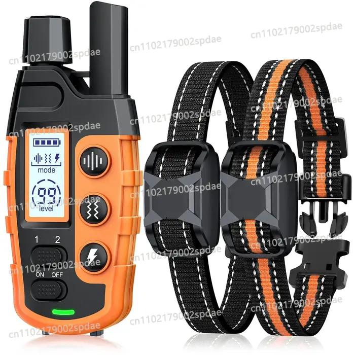 Collier de dressage électrique pour chien avec télécommande étanche portée 3300 pieds adaptable pour chiots et grands chiens occaions de promenade en toute sécurité