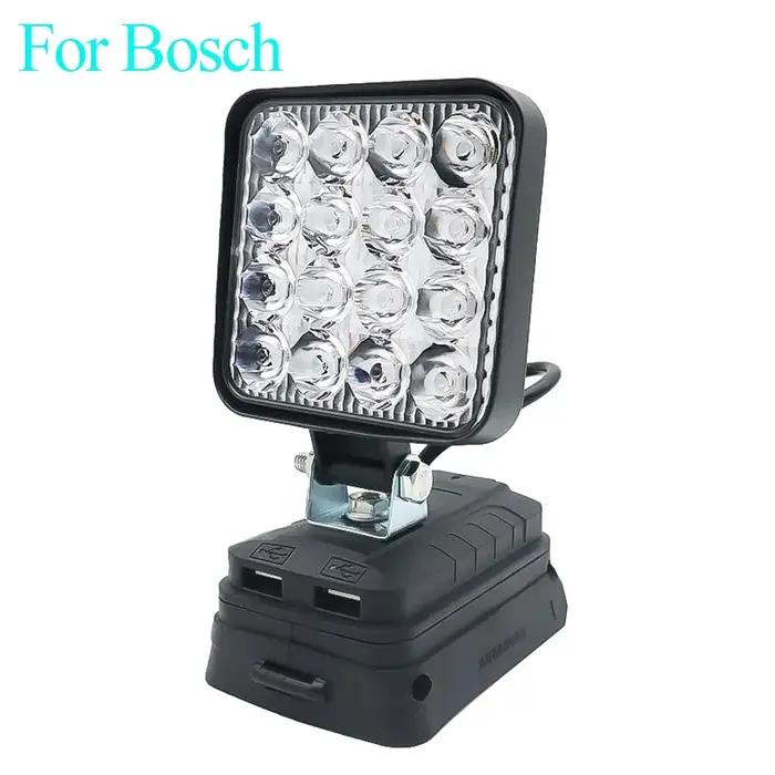 Lampe de travail LED Dawupine portable pour batteries 18V Dewalt Milwaukee Makita Bosch occasions spéciales randonnée pêche construction
