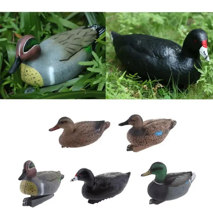 Lot de 5 leurres canards flottants pour chasse - répulsif oiseaux décor jardin sculpture