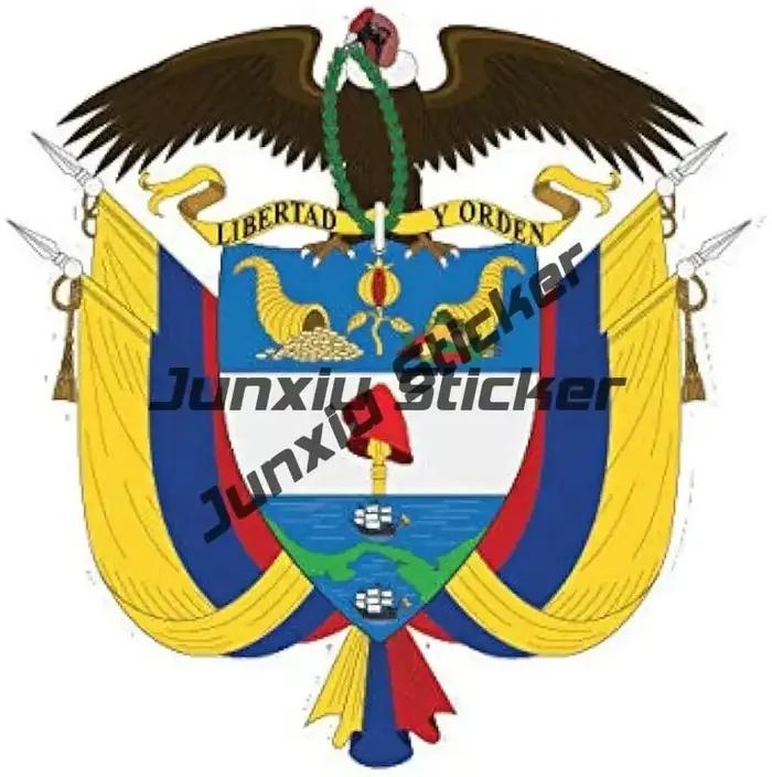 Autocollant blason colombien Code pays ovale CO autocollant auto-adhésif vinyle décalcomanie colombi