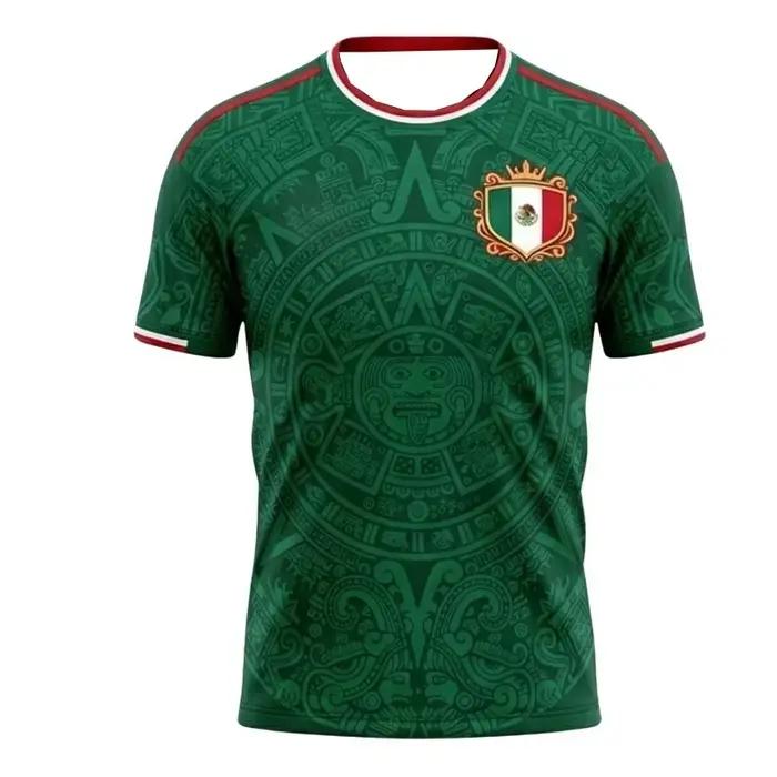 Maillot de football à séchage rapide 2026, thème drapeau mexicain, pour hommes, pour la culture, les fans, le sport, les loisirs et l'entraînement