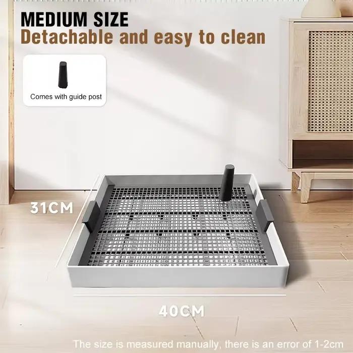 Plateau de toilette pour chien plat pour chiens de petite et moyenne taille - Fixation de coussinets