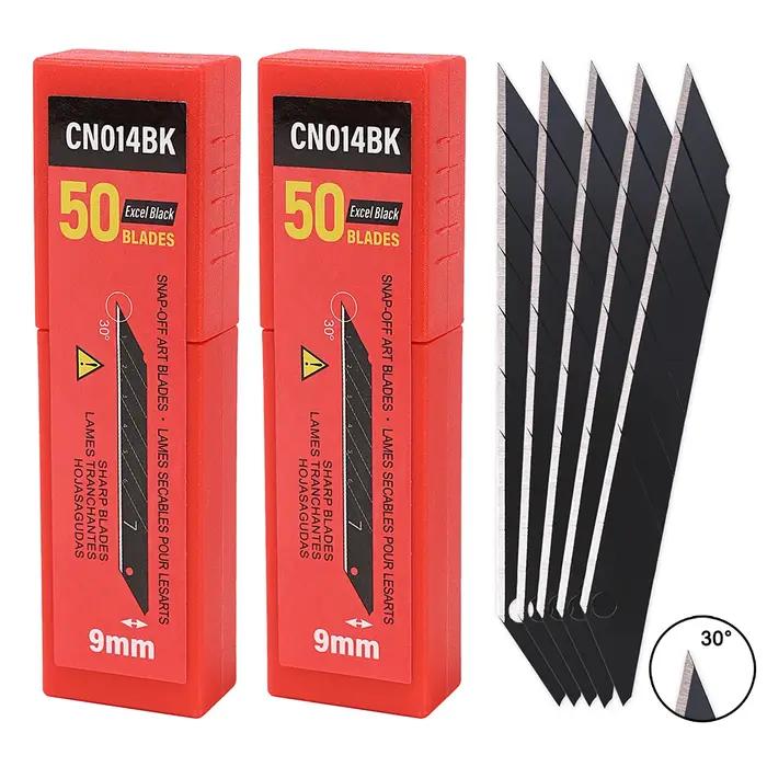 FOSHIO 30/60 degrés Snap Off lame de remplacement 9mm emballage de voiture coupe-papier vinyle coute