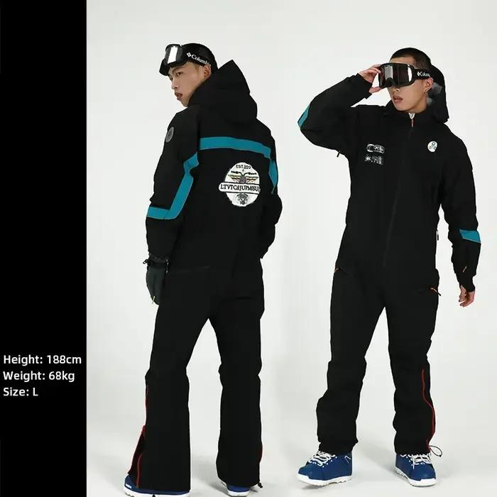 Nouveaux hommes combinaisons de Ski épaissi isolation snowboard une pièce