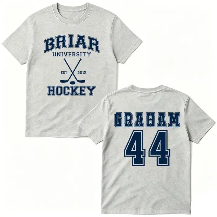 T-shirts de la série télévisée Graham 44 Off Campus, T-shirt de hockey de l'université Briar, vêtements pour hommes et femmes, T-shirt à manches courtes en coton à la mode