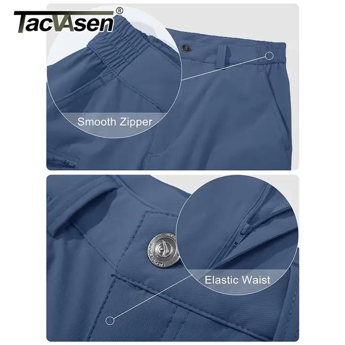Pantalon cargo TACVASEN léger imperméable pour randonnée chasse pêche - séchage rapide homme