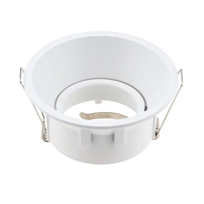 Plafonnier LED rond ou carré encastrable, cadre réglable, luminaire MR16 GU10 blanc/noir