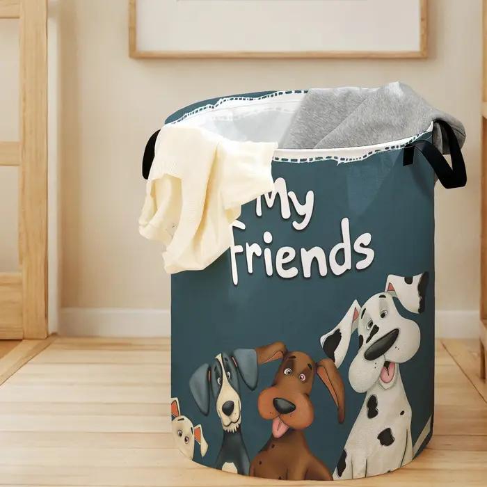 Panier de rangement pliable grande capacité à motif chien My Friends