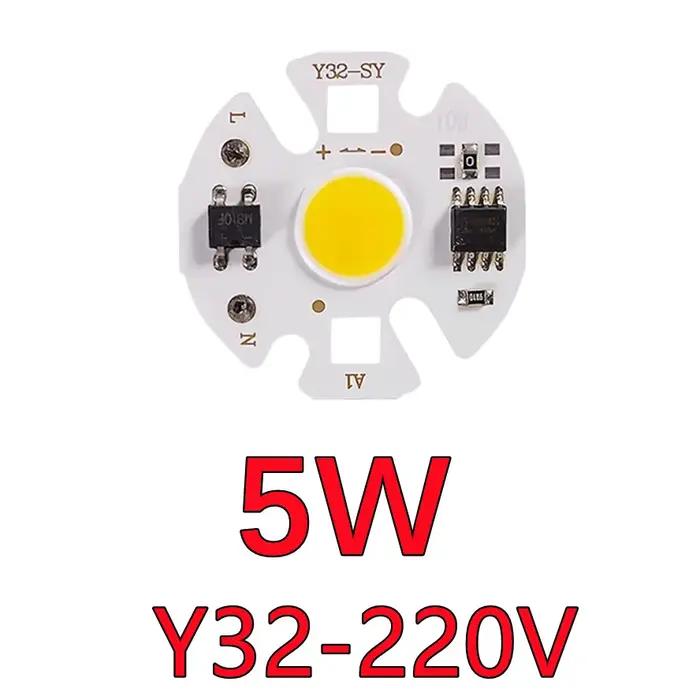 Pas besoin de pilote 220V LED COB puce 3W 5W 7W 10w 12w LED