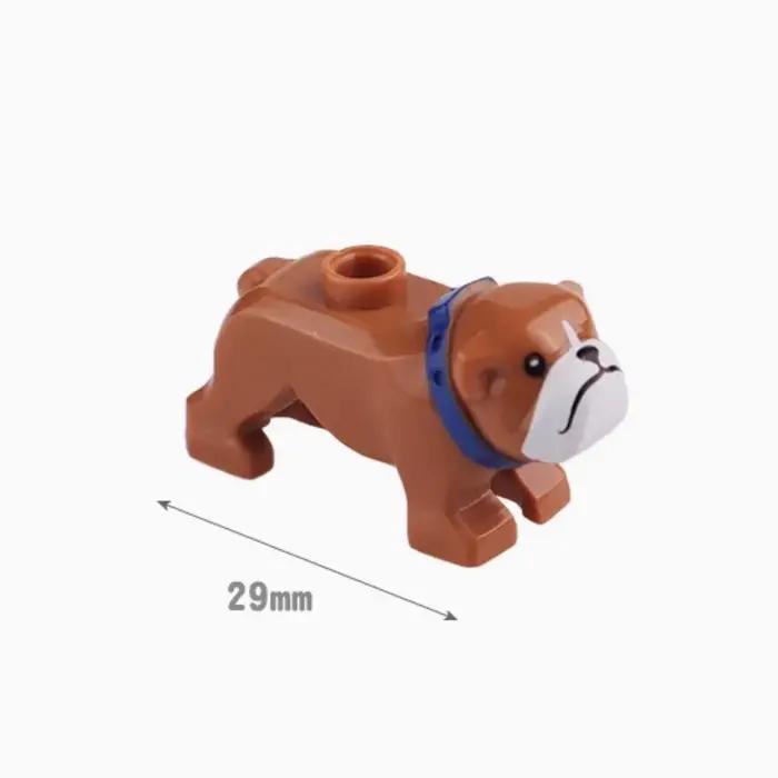 Blocs de construction bouledogue français, Mini figurines d'action, jouets en briques