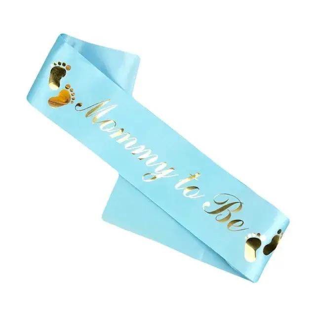 Badge épaule futur parents révélation genre - Écharpe DIY fête baby shower cadeau décoration