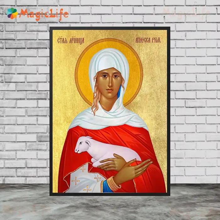 Affiches sur toile de la religion nonne Saint Agnes Saint Catherine