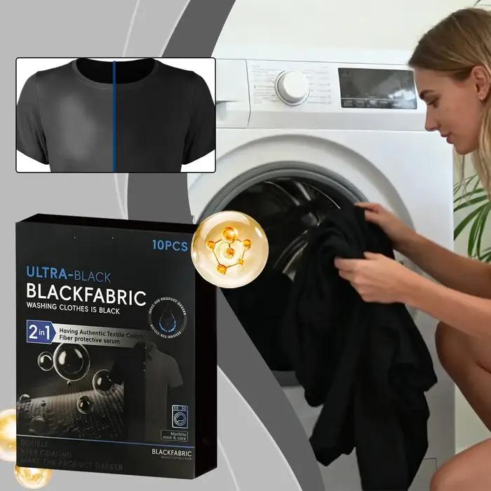 Feuille de restauration de couleur pour vêtements noirs T-shirts en coton et lin tableau à linge pour machine à laver occaions spéciales maintenir l'apparence des tenues noires