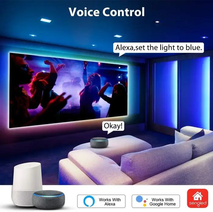 Tuya – contrôleur intelligent pour bande lumineuse Led RGB, avec télécommande DC12V-24VWIFI, contrôl