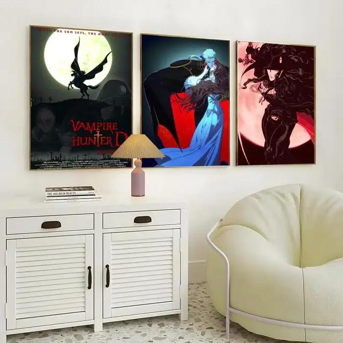 Affiche Anime V-Vampire Hunter D BloodlustS Style Moderne pour Salon Chambre Bureau Bar Occasion Spéciale