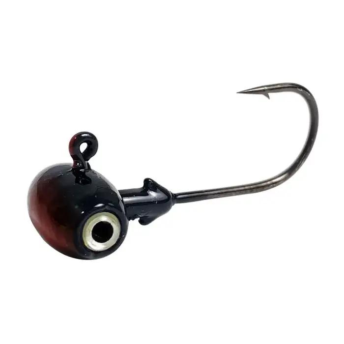 Hameçon en acier à haute teneur en carbone JYJ avec tête colorée en forme de marteau pour pêcheurs occasionnels et professionnels, idéal pour black bass, perche serpent, mandarinfish et redfin, diverses couleurs et poids disponibles