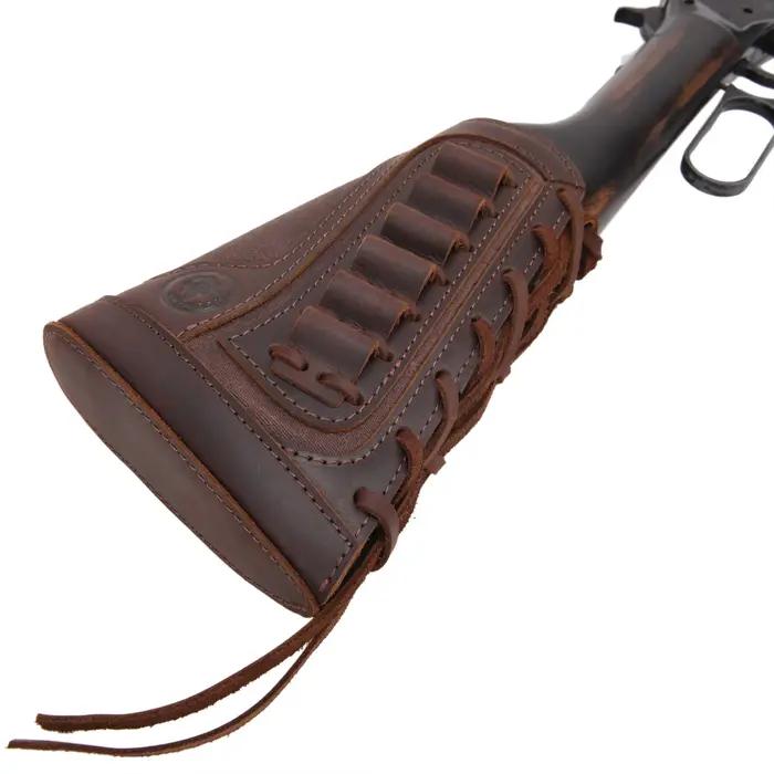 Crosse de fusil en cuir avec aide-joue