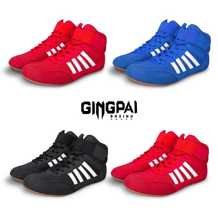 Chaussures de lutte, chaussures de boxe, semelle extérieure en caoutchouc respirante pour hommes, fe