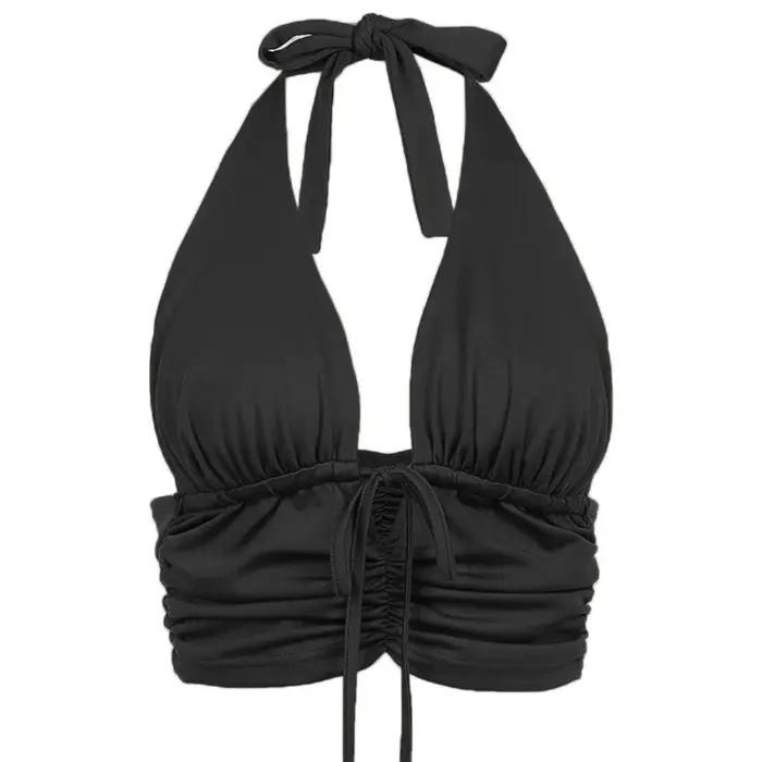 Haut court à bretelles vintage pour femmes