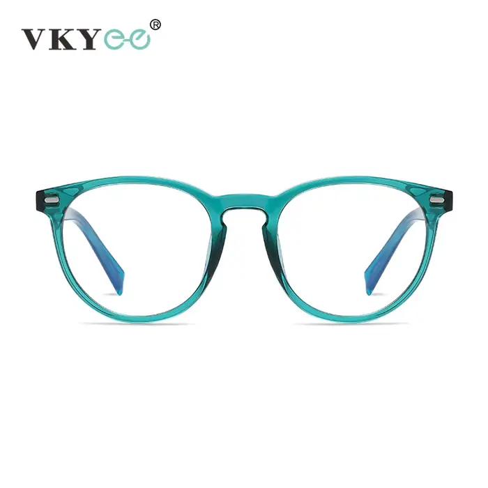 VKYEE rond petit cadre Simple Design de mode femmes Anti-lumière bleue lunettes personnalisables Pre