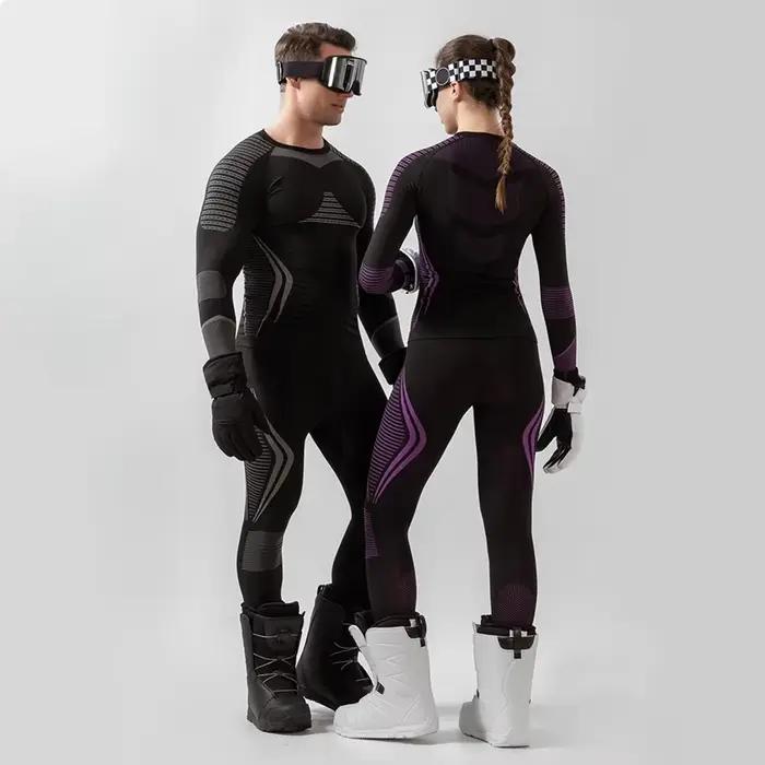Ensemble de sous-vêtements thermiques pour hommes et femmes
