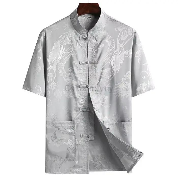 Hauts traditionnels chinois en polyester brodés pour homme, vêtements vintage Hanfu pour occasions spéciales et festivals culturels