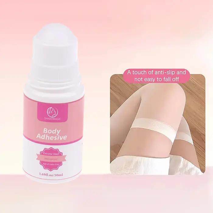 Rouleau de colle antidérapante 50ml, adhésif pour la peau, pour vêtements, robe, peau du corps, soutien-gorge Anti-exposition, fixe