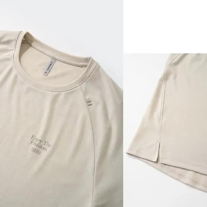 T-shirt de course en laine mérinos pour homme - Haut de sport respirant à manches courtes pour l'été