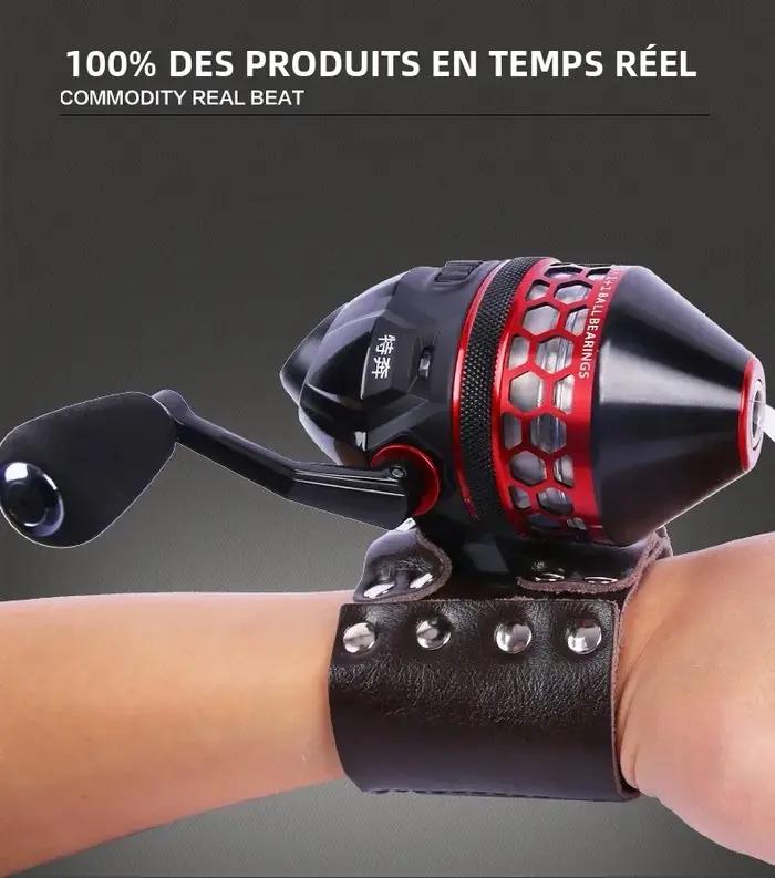 DEUKIO Moulinet de pêche à bobine fermée pour chasse avec arc composé et lance-pierre