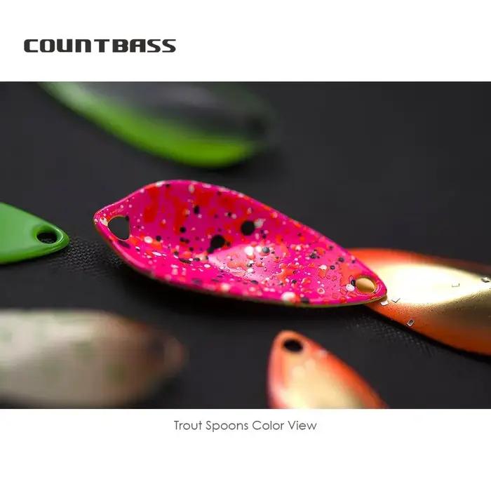 COUNTBASS 1 pièce 3/64oz 1.2g cuillère de coulée leurre de pêche pour truite avec crochet sans ardil