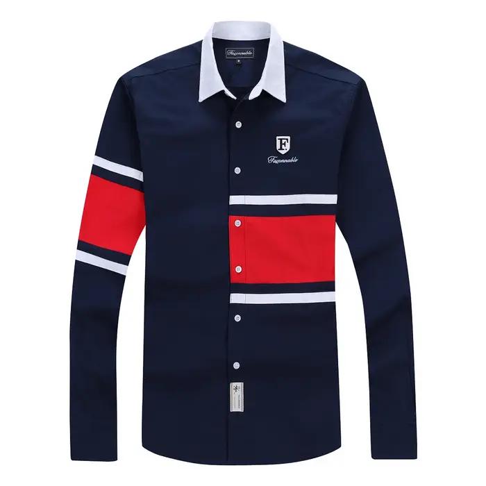 Nouvelle Chemise Homme Faconnable France à Manches Longues Style Français Tendance Décontractée Grande Taille pour Hommes