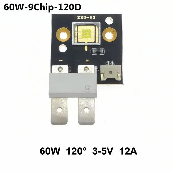 Lumière de scène LED haute puissance 3V 5V 12V 60W COB blanc froid 7000-8000K