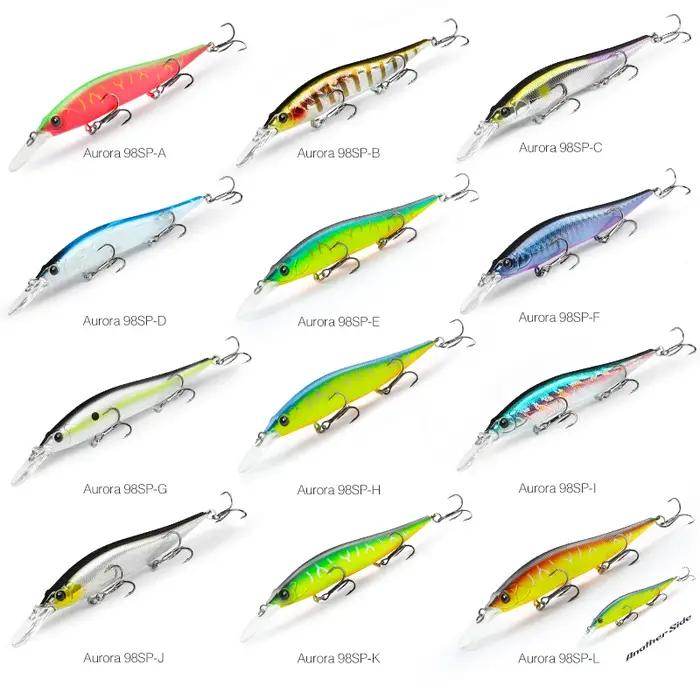 TSURINOYA 98SP leurre de pêche méné suspendu AURORA 98mm 10g Max 2.2m longue coulée bar brochet Jerk