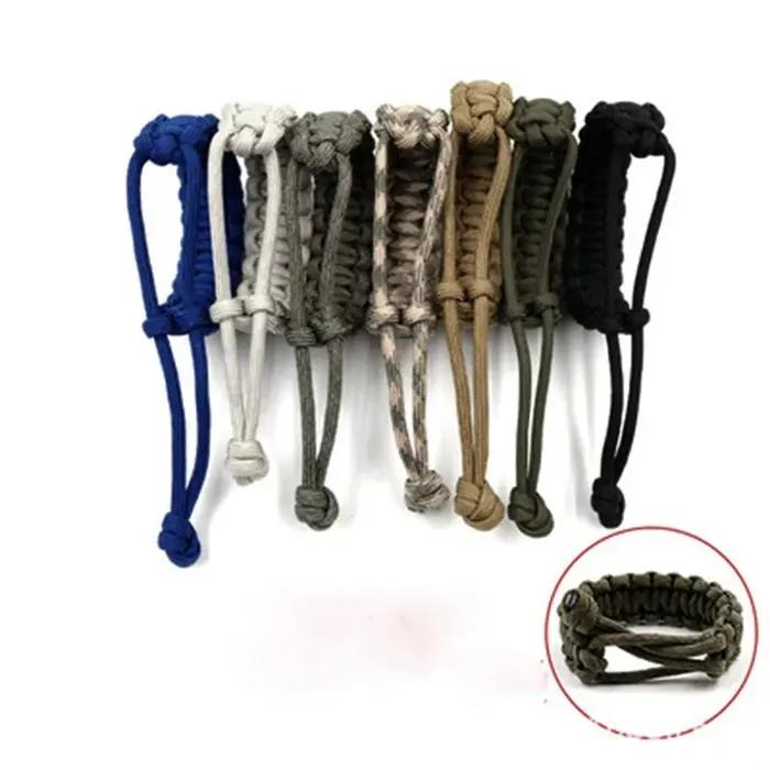 Bracelet d'urgence de survie réglable, 7 couleurs, cordon paracorde 550, cordon de tissage pour Camp