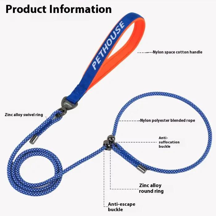 Laisse antidérapante en forme de P pour chien, sécurité et confort pour chiots et petits chiens, laisse en mélange de polyester antidérapante pour promenade et entraînement