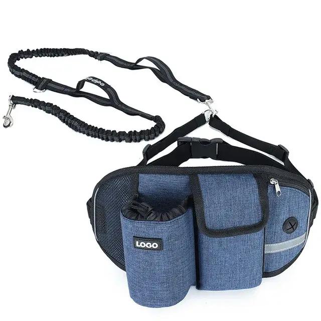 Sacs de Marche pour Chien, Entraînement pour Animal de Compagnie, Sac Banane, Mains Libres, Poudres de Bonbons, Laisse de Duextrêmes, Bols de Rajeunissement, Tasse d'Eau de Stockage