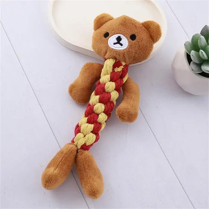 Jouets à mâcher en corde tressée pour animaux de compagnie