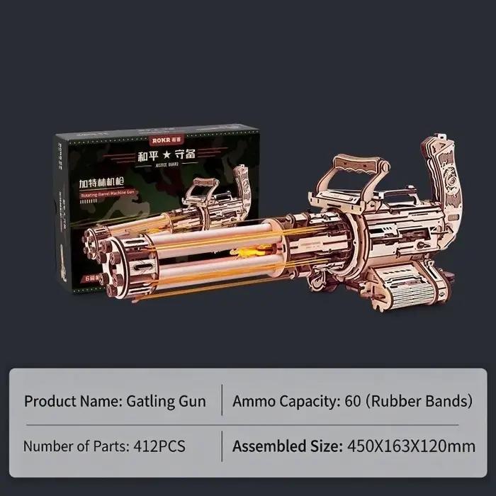 Modèle de Fusil d'Assaut Rétro à Assembler Soi-même en Bois, Puzzle 3D, Artisanat Artistique, Orneme