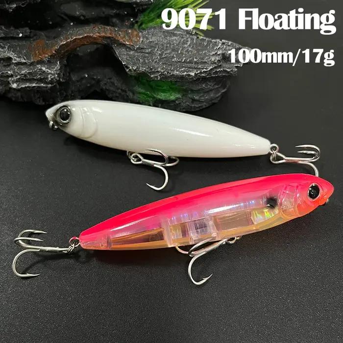 17g Surface crayon leurres de pêche marcher le chien flottant Wobbler Laser appât artificiel pour truite bar eau de mer Swimbait fournitures