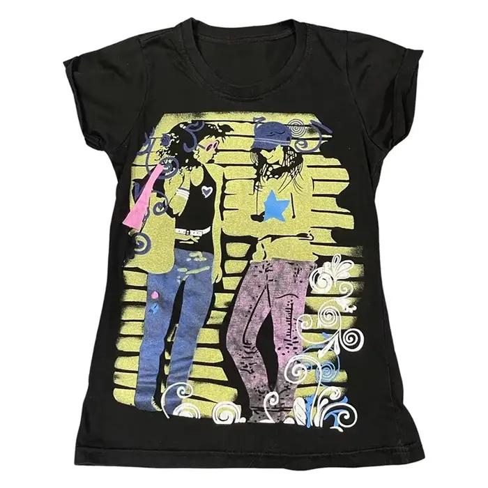 Esthétique Emo y2k hauts été bébé t-shirts