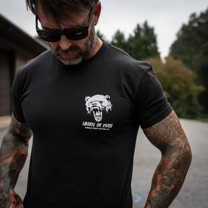T-shirt pour homme Liberty or Death Fight Like Hell