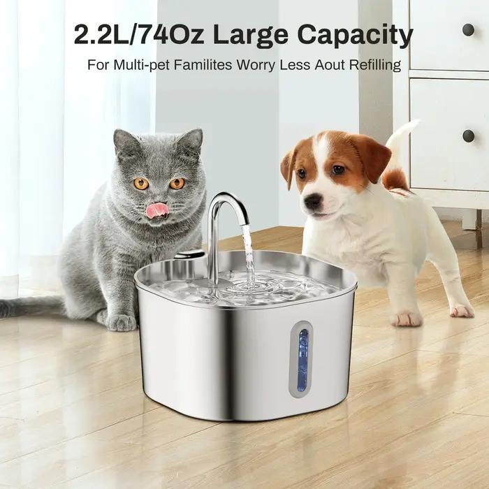 Fontaine d'eau ZYFeeder 2 litres pour chats et petits animaux de compagnie avec distributeur d'eau automatique et entretien facile pour occasions spéciales