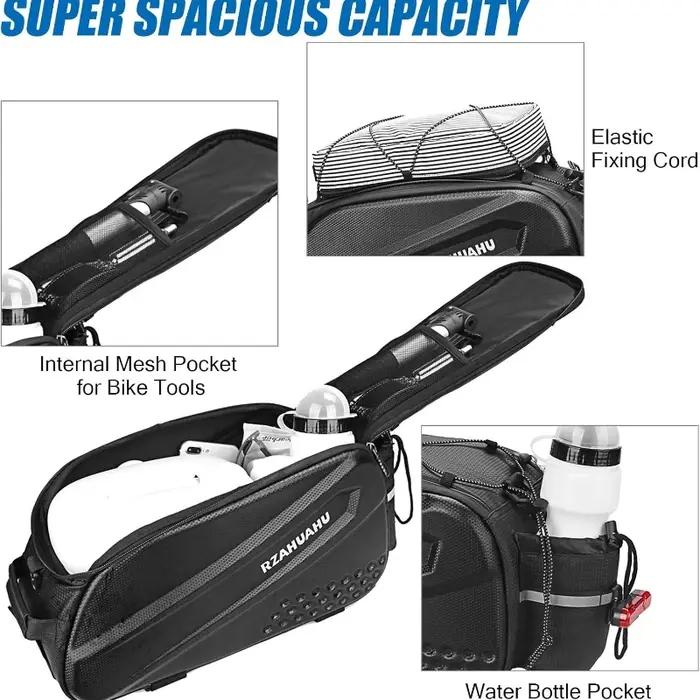 Sac de vélo Camel 10/14l, grande capacité, étanche, pliable, sangle d'épaule arrière pour vtt, accessoires universels pour bagages de cyclisme