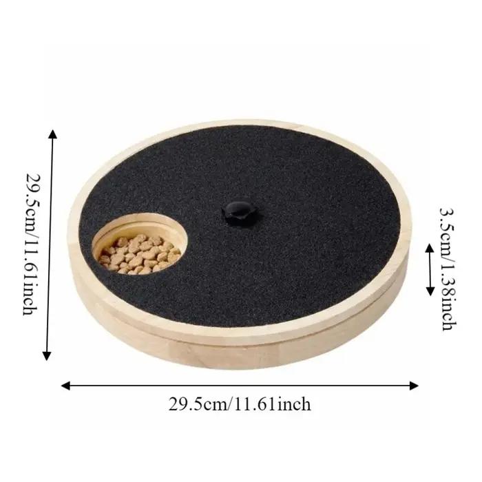 Planche à gratter rotative en bois massif pour chiens avec boîte à friandises et lime à ongles pour l'entretien des griffes occasions spéciales chiens