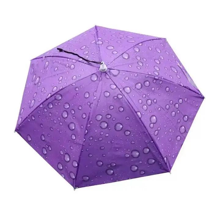 Chapeau parapluie, parasol monté sur la tête