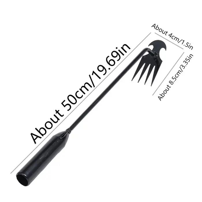 Houe de jardin en acier au carbone fourchette efficace pour éliminer les mauvaises herbes jardinage durable et respectueux de l'environnement polyvalent pour débutants et enseignants