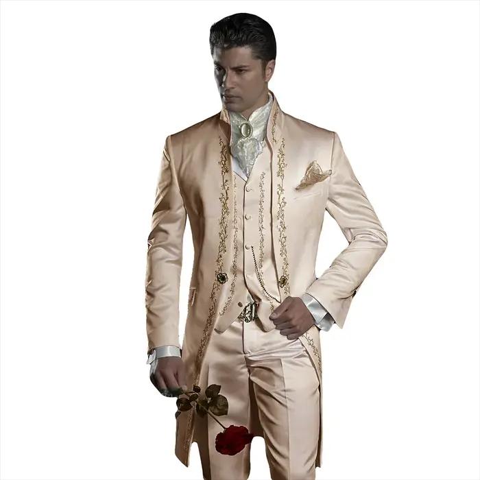 Smoking de mariage brodé pour hommes