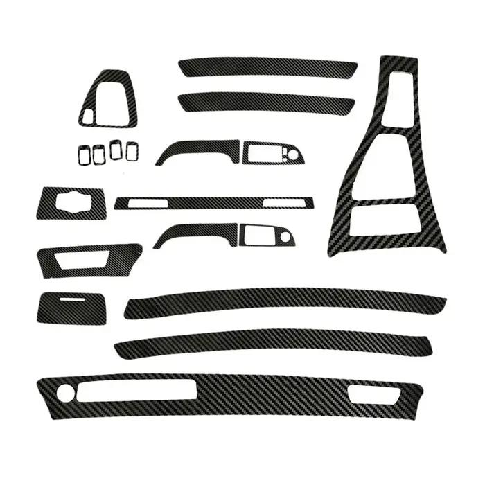 Autocollant d'habillage d'enveloppe de Fiber de carbone brillant intérieur 3D pour BMW série 3 E90 2