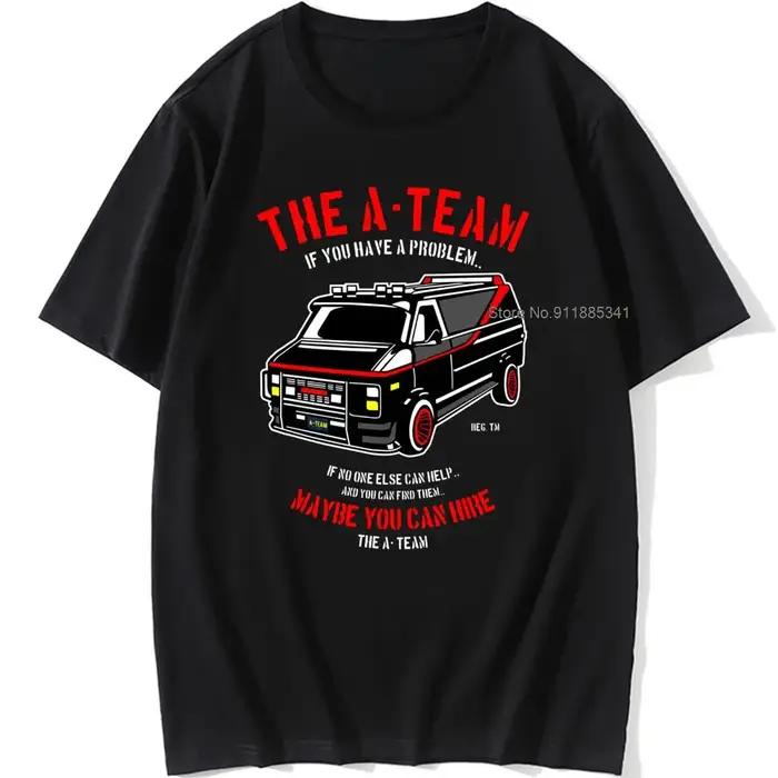 LE nouveau T-SHIRT A-TEAM hommes Van drôle 80's programme TV émission coton Mr-T unisexe surdimensionné 100% haut